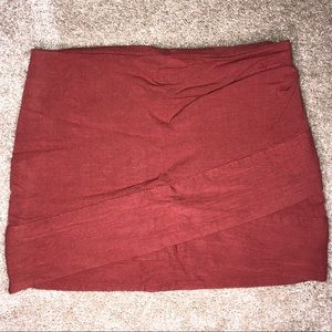 Free People Rust Mini Skirt
